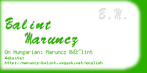 balint maruncz business card